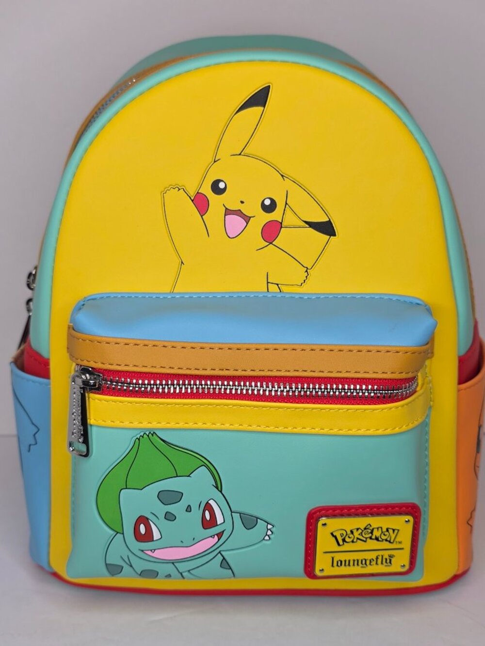 Loungefly Pokémon Color Block Starters Mini Backpack Purse NWT